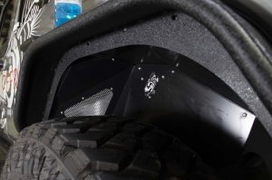 Jeep Gladiator JT Fenders - Rear - Fishbone Offroad - Aluminum Inner - Black - `20-`27